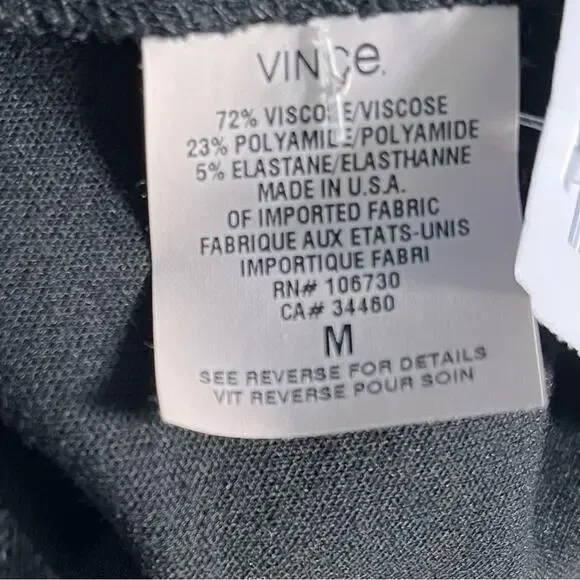 Vince black ribbed midi sleeveless sheath dress size medium - Picture 8 of 10